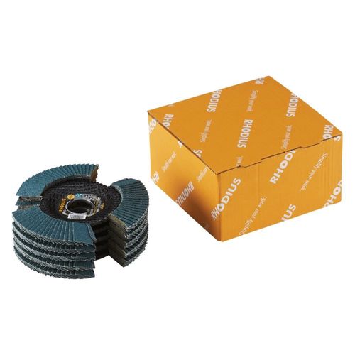 Rhodius VISION PRO disque Flap / Ø 115 x 22,23 mm Longueur grain 80 obliquement