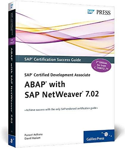 Sap Certified Development Associate-Abap With Sap Netweaver 7.02