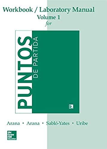 Workbook /Lab Manual Vi For Puntos De Partida: An Invitation To Spanish