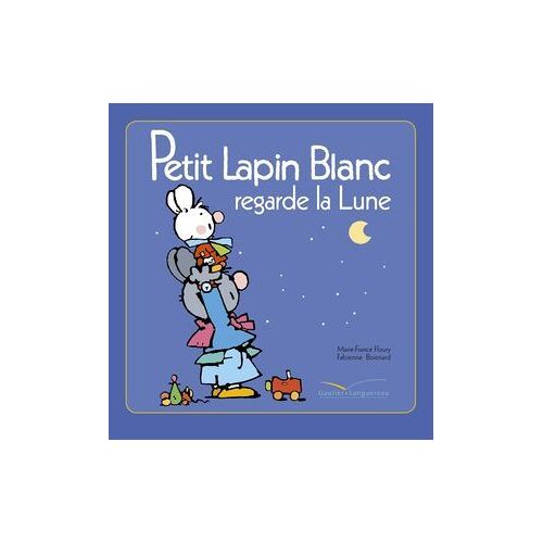 Petit Lapin Blanc Regarde La Lune