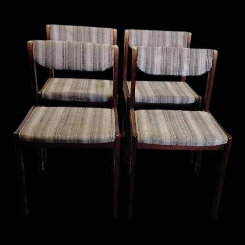 4 Chaises Vintage De Style Scandinave Beige