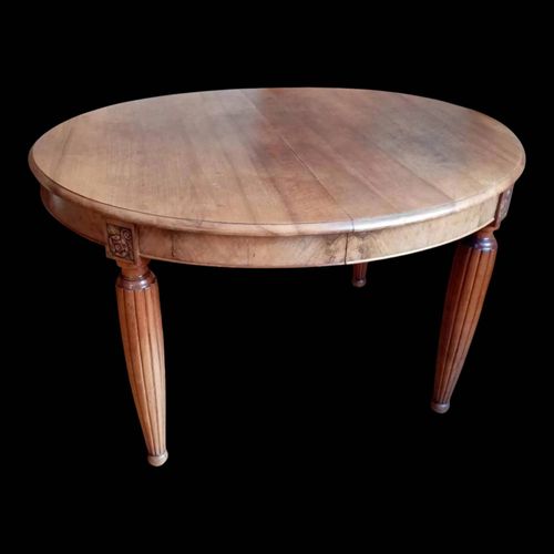 Table Ronde Extensible 19me Sicle Marron