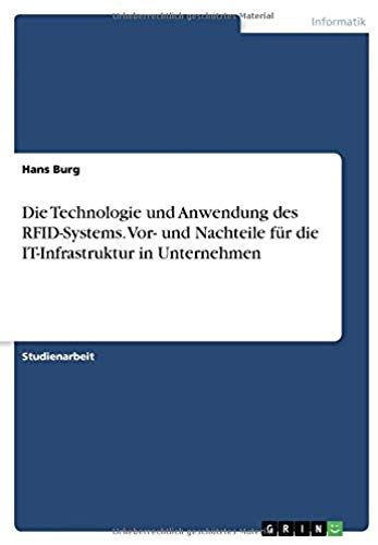 Die Technologie Und Anwendung Des Rfid-Systems. Vor- Und Nachteile Für Die It-Infrastruktur In Unternehmen