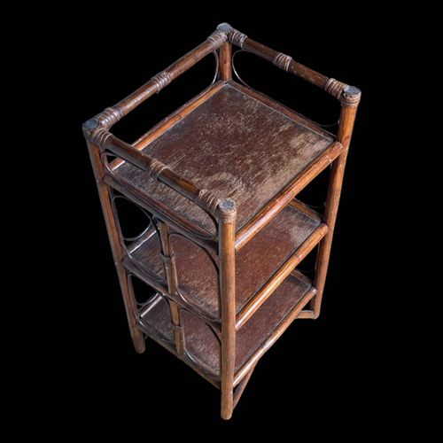 Tagre Rosier Rotin Vintage Marron