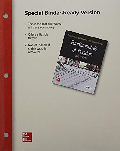 Gen Combo Looseleaf Fundamentals Of Taxation 2017; Connect Access Card [With Access Code]