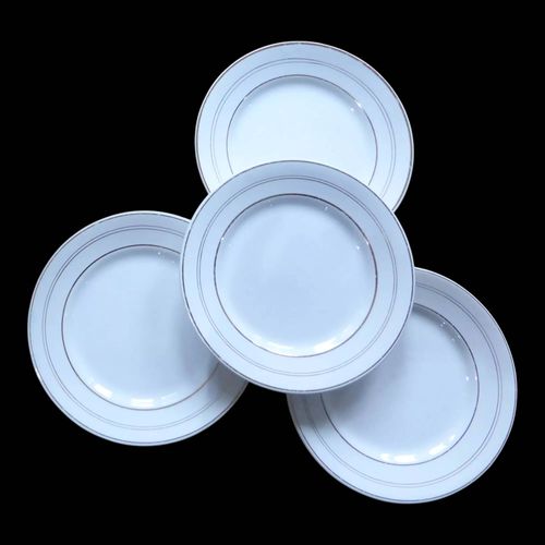 Assiettes Dessert X4 Porcelaine De St Amand 191105 Dore