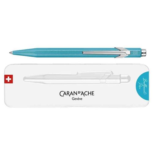 Caran D'ache Stylo À Bille 849 Colormat-X, Turquoise
