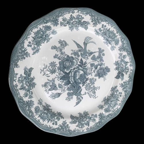 Plat A Tarte Asiatic Pheasants Enoch Wedgwood Dcor Daposoiseaux Anciens Bleu
