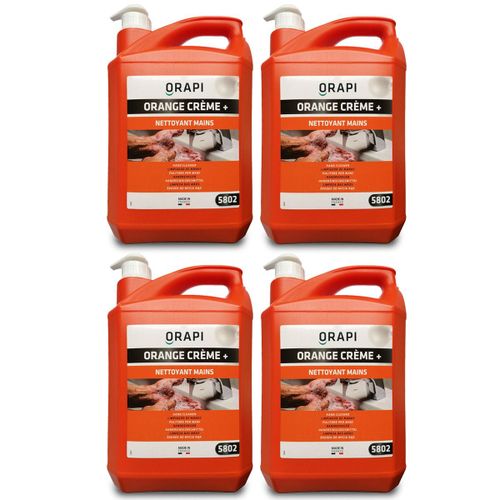 4 SAVONS MAINS 5L AVEC MICROBILLES - CREME NETTOYANTE 20L LITRES