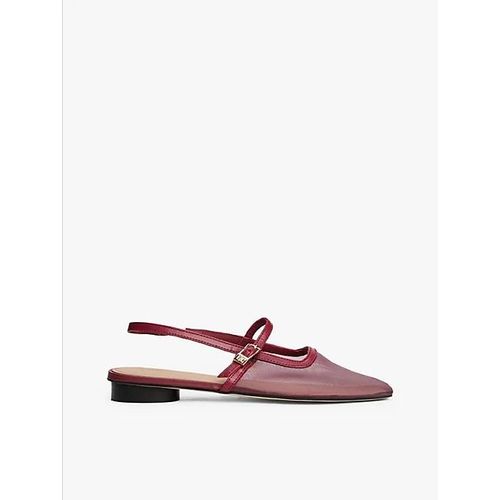 Chaussures Slingback En Tulle Talon Rond