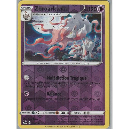 Carte Pokemon - Zoroark De Hisui - 076/196 - Holo-Reverse - Eb11 Origine Perdue -