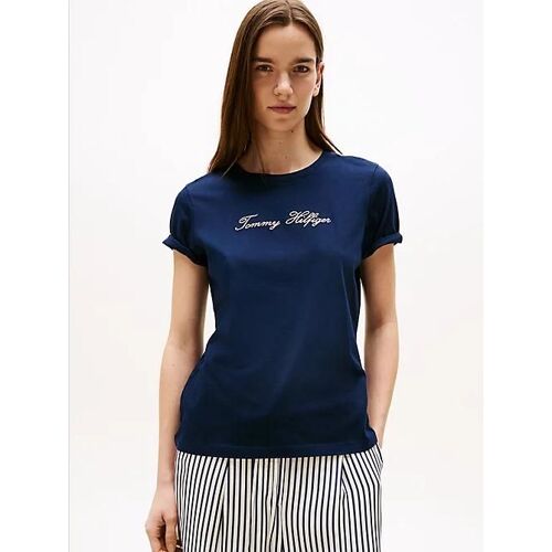 T-Shirt À Col Ras-Du-Cou Et Logo Brodé