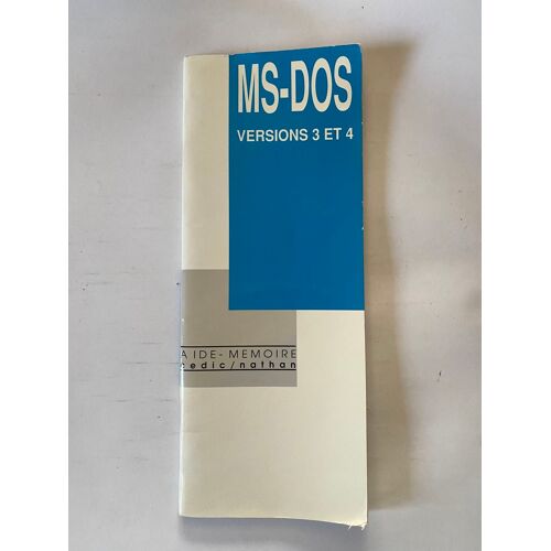 Livre « Ms-Dos Versions 3 Et 4 , Collector » -L25