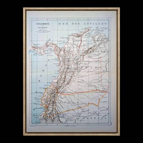 Imprime en 1887 Colombie et Equateur multicolore