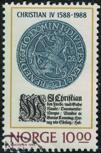 Norvège 1988 Oblitéré Used King Roi Christian Iv Représentation Pièce De Monnaie Y&t No 959 Su