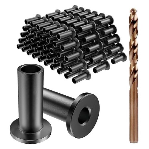 Paquet de 50 manchons de protection en acier inoxydable pour garde-corps de câble de pont 1/8 pouce, 5/32 pouce ou 3/16 pouce, pour poteaux en bois/composite