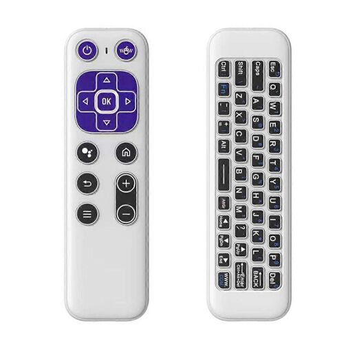 T6 Télécommande Bluetooth Voix Sans Fil Air Souris Gyroscope Somatosensoriel 2.4G Bluetooth Double Mode Air Souris Blanc
