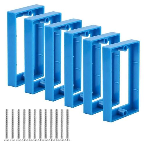 6 rallonges de boîte de sortie de prise unique 1/2 pouce, avec vis, rallonge de prise électrique pour boîte électrique