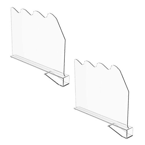 Accueil Lot de 2 séparateurs d'étagères en acrylique pour l'organisation du placard - Étagère de placard et séparateur de placard pour l'organisation du rangement