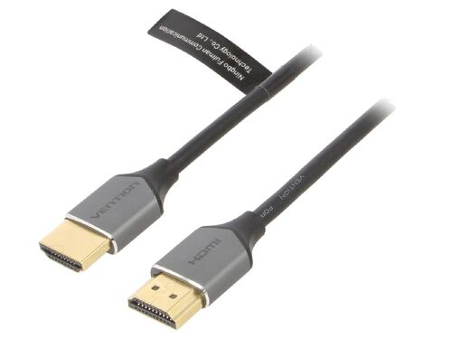 Cable HDCP 2.2 HDMI 2.0 male des deux cotes 1.5m gris