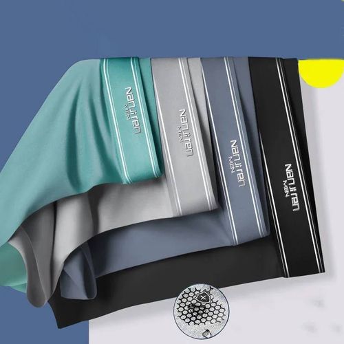 Boxer En Soie Glacée Pour Homme,Sous-Vêtement En Graphène,Respirant Et Confortable,L-4xl.A021.4xl 80-90kg