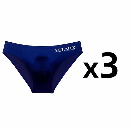 Lot De 3 Sous-Vêtements Sexy Sans Couture Pour Hommes,Slips Transparents En Soie Glacée Fine Avec Lettres,Sous-Vêtements Avec Pochette Pour Coq.Style 8.L 50-65 Kg