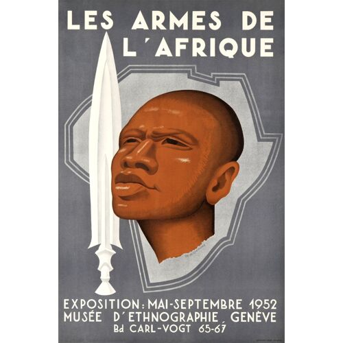 Afiche Les Armes D'afique Exposition 1952