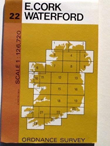 Irish Map: East Cork And Waterford Sheet 22 (Irish Half-Inch Scale Map Series)