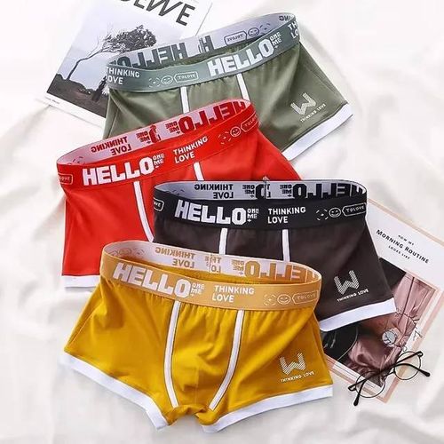 4 Pièces Mode Boxer Hommes Culottes Sous-Vêtements Été Glace Soie Respirant Solide Boxeurs Shorts Cuecas Masculinas Homme Calzoncillos M-3xl.4mu070-9.4pièces