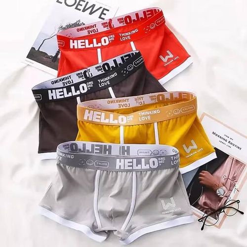 4 Pièces Mode Boxer Hommes Culottes Sous-Vêtements Été Glace Soie Respirant Solide Boxeurs Shorts Cuecas Masculinas Homme Calzoncillos M-3xl.4mu070-10.4pièces