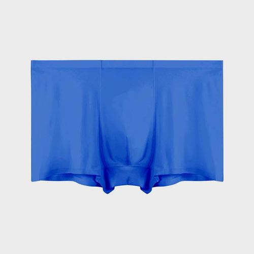 Sous-Vêtements Pour Hommes,Vente En Gros,Boxer En Soie Glacée Sans Couture,Slip Antibactérien,Respirant,Sport D'été,Fin Et Confortable.Bleu Ciel.2xl