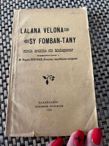 Livre Malgache 1921