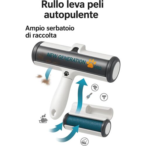 New Generation Pro Brosse À Poils D'animaux-Rouleau Auto-Nettoyant Pour Chien Et Chat,Rapide Sur Canapés,Tapis,Vêtements Et Voitures-Réservoir Facile,2 Couleurs + 2 Accessoires.[S43]