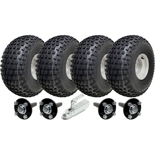 22x11.00-8 Twin Axle Knobby ATV Quad Trailer Kit Tow Hitch Road Legal Load 620kg