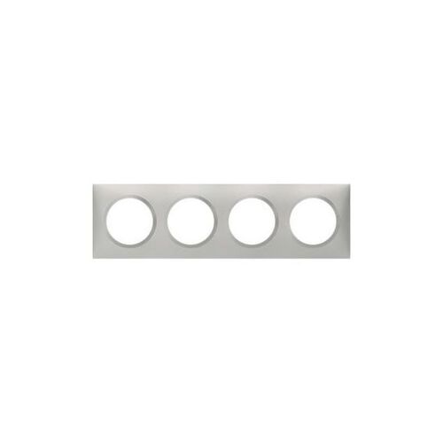 Plaque carrée dooxie 4 postes finition effet aluminium