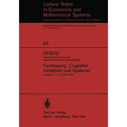 Ntg/Gi Gesellschaft Für Informatik Nachrichtentechnische Gesellschaft. Fachtagung "Cognitive Verfahren Und Systeme