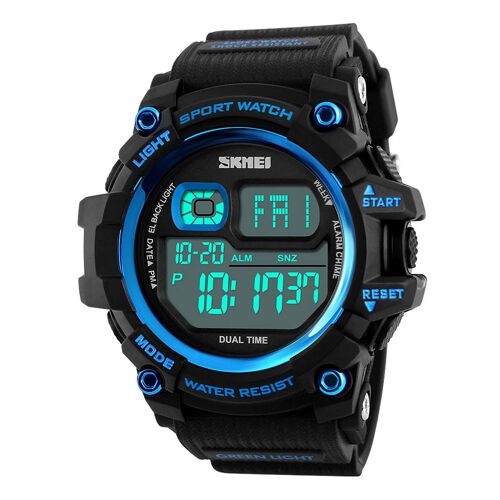 Grand Cadran Numérique Sport Montre Militray Montre Avec Rétro-Éclairage Led Montre Étanche Électronique Pour