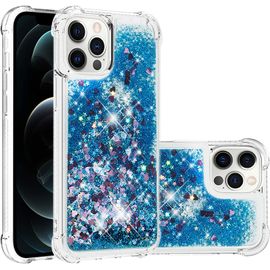 Coque Pour Apple Iphone 12 Pro Max, Coin Airbag Antichute Sables Mouvants Coque Tpu Bumper Sparkle Case Apple Iphone 12 Pro Max. Ybw Love Blue