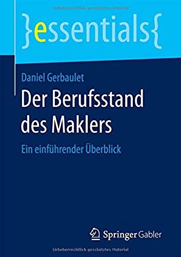 Gerbaulet, D: Berufsstanddes Maklers