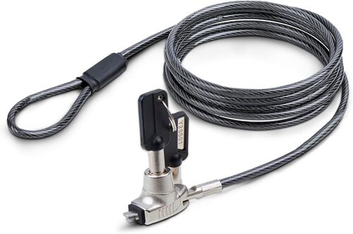acdsgd-StarTech.com Antivol pour Ordinateur Portable Compatible Slot Noble Wedge , Câble de Verrouillage de 1,5m, Serrure à Clé