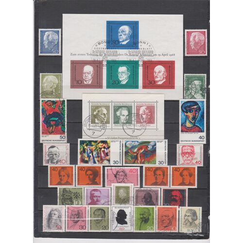 146 Timbres Allemagne Rfa Obliteres & Neufs**&* + Sans Gomme De 1953 À 1974