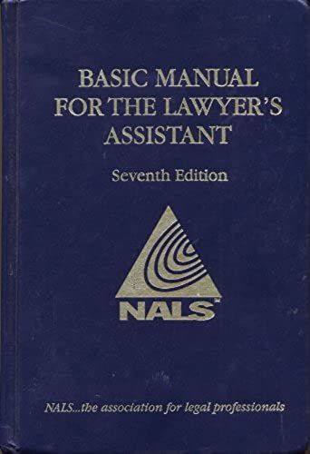 Basic Manual For The Lawyer's Assistant