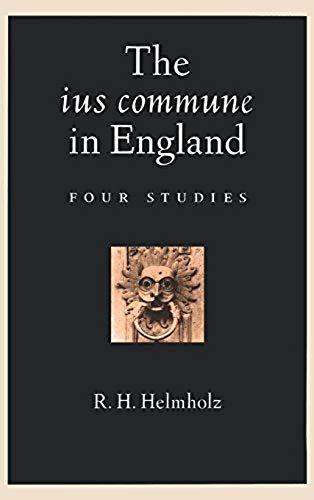 The Ius Commune In England