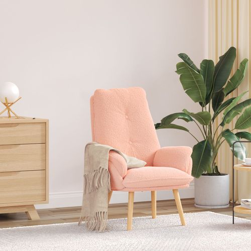 Vidaxl Fauteuil Relaxant En Tissu Rose Pelucheux