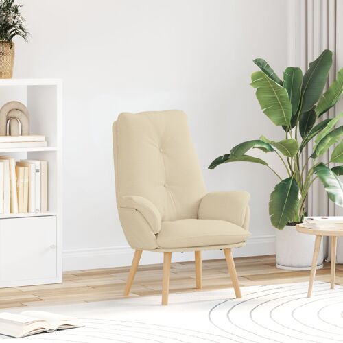 vidaXL Fauteuil relaxant en tissu crème