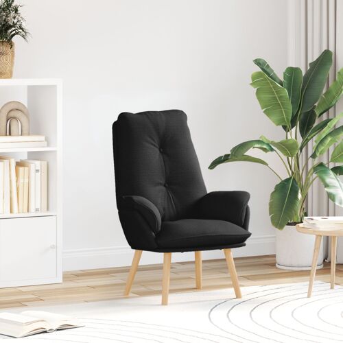 vidaXL Fauteuil relaxant en tissu noir