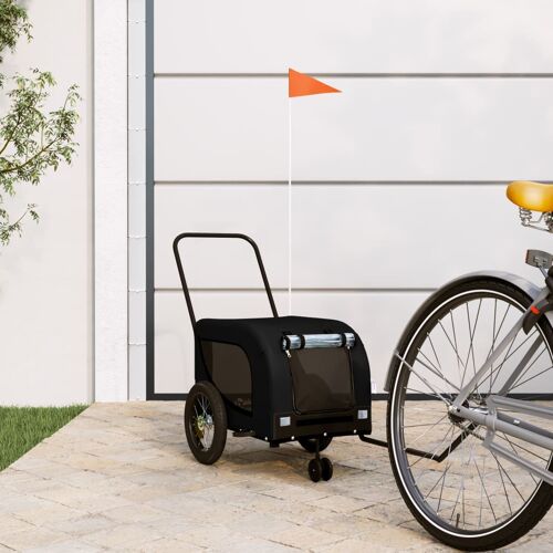 Vidaxl Remorque De Vélo Pour Animaux De Compagnie Noir