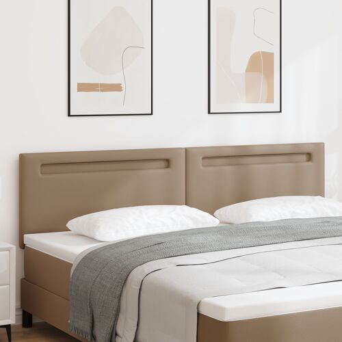 Vidaxl Tête De Lit Au Design Simple Cappuccino 200 Cm En Simili Cuir