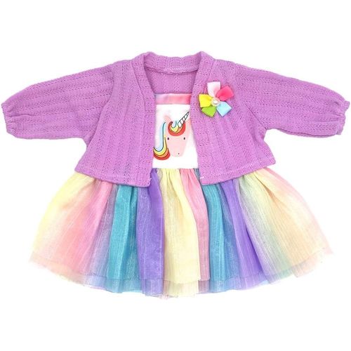Vêtements de Poupée 50-55 cm, Jolie Tenue en Coton Compatible avec Reborn et Plus (Licorne)