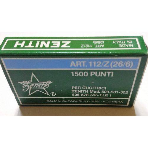 Zenith Lot De 3 Boites De 1500 Agrafes "112/Z"